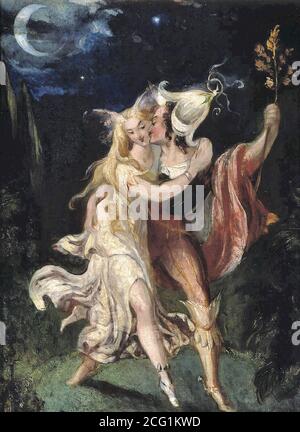 Holst Theodor Von - the Fairy Lovers - British School - 19th  Century Stock Photo