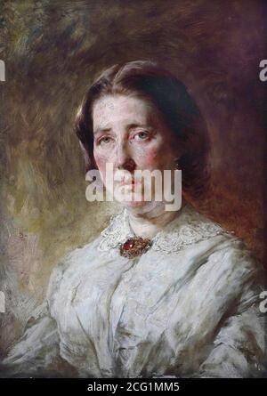 Huggins William - Portrait of the Artist's Wife 2 - British School - 19th  Century Stock Photo