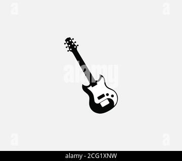 Guitar, instrument on light gray background icon. Vector illustration. Stock Vector