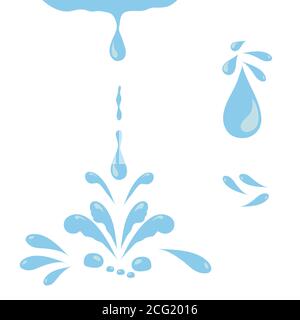 Water vector elements, tears, drop of water Stock Vector