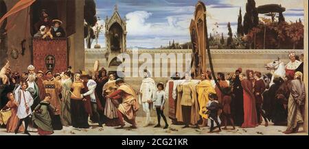 Leighton Frederic - Cimabue's Celebrated Madonna Is Carried in Procession 1 - British School - 19th  Century Stock Photo