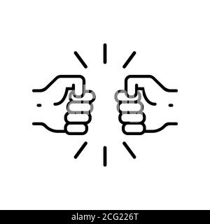 Fist bump icon. Relationship concept. Vector on isolated white background. EPS 10 Stock Vector