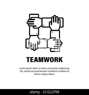 Teamwork icon. Partnership. Sport competition. Business concept. Vector on isolated white background. EPS 10 Stock Vector