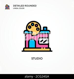 Studio vector icon. Modern vector illustration concepts. Easy to edit and customize. Stock Vector