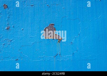 Old Dirty Plaster Wall, With Flakes Of Paint. Rough Surface. Old Weathered Painted Background Texture. Vintage Scratch Grunge Urban Stock Photo