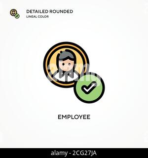 Employee vector icon. Modern vector illustration concepts. Easy to edit and customize. Stock Vector