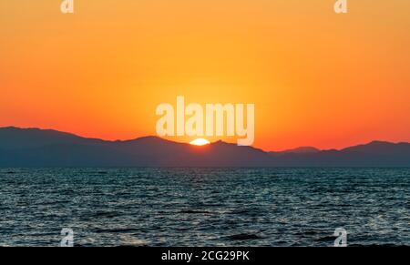 Sunrise on The black sea coast . southern Crimean coast Stock Photo