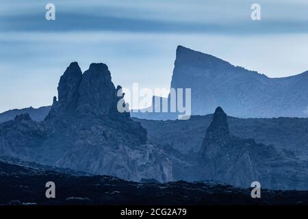 Mount Teide volcanic crater, Teide National Park, Tenerife, Canary Islands, Spain Stock Photo