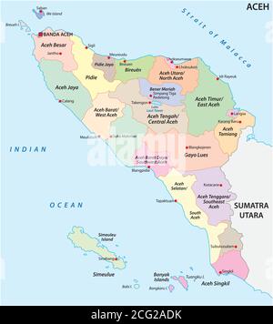 sumatra administrative map Stock Vector Image & Art - Alamy
