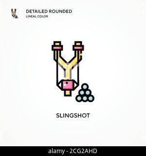Slingshot vector icon. Modern vector illustration concepts. Easy to edit and customize. Stock Vector