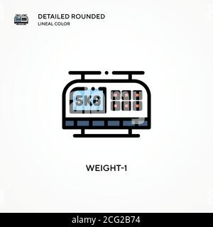 Weight-1 vector icon. Modern vector illustration concepts. Easy to edit and customize. Stock Vector