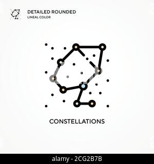 Constellations vector icon. Modern vector illustration concepts. Easy to edit and customize. Stock Vector