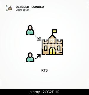 Rts vector icon. Modern vector illustration concepts. Easy to edit and customize. Stock Vector
