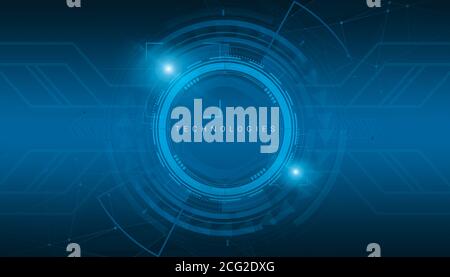 Futuristic Tech Background With Abstract Hud Circle And Text Technologies Stock Photo