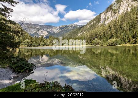 mountain lake aka Duerrsee (Dürrsee)  near Seewiesen in Styria, Austria Stock Photo