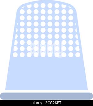 Tailor Thimble Icon. Flat Color Design. Vector Illustration. Stock Vector
