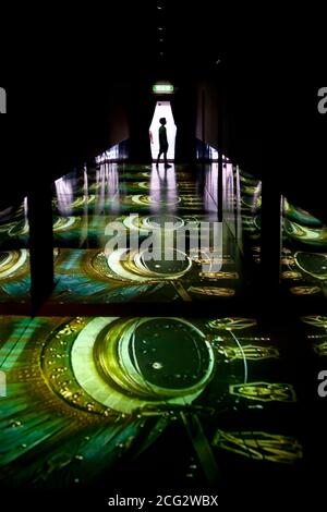 ROME - Alleyway with movie projections at the Cinecitta studios Stock Photo