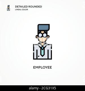 Employee vector icon. Modern vector illustration concepts. Easy to edit and customize. Stock Vector