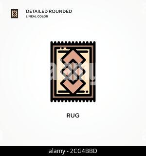 Rug vector icon. Modern vector illustration concepts. Easy to edit and customize. Stock Vector