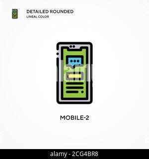 Mobile-2 vector icon. Modern vector illustration concepts. Easy to edit and customize. Stock Vector