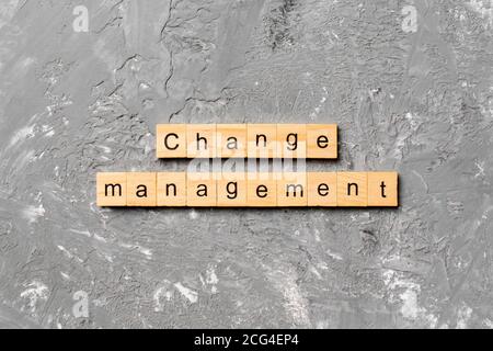 change management word written on wood block. change management text on table, concept. Stock Photo