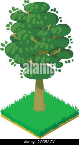 Black ash icon, isometric style Stock Vector