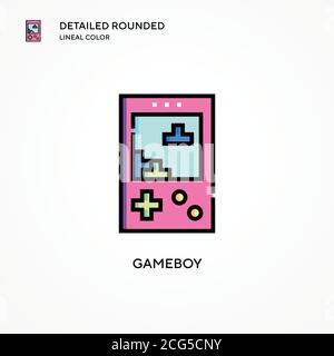 Gameboy vector icon. Modern vector illustration concepts. Easy to edit and customize. Stock Vector