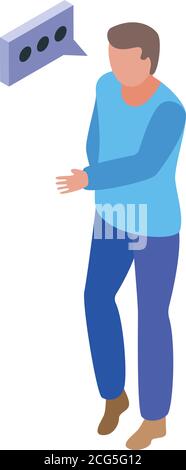 Outsource icon, isometric style Stock Vector