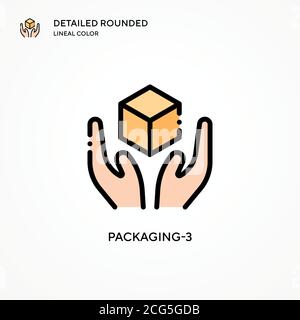 Packaging-3 vector icon. Modern vector illustration concepts. Easy to edit and customize. Stock Vector