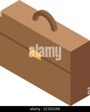 Outsource bag icon, isometric style Stock Vector
