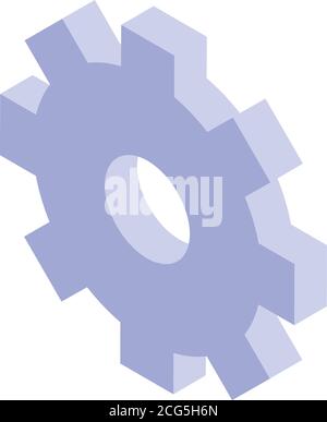 Outsource gear task icon, isometric style Stock Vector