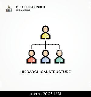 Hierarchical structure vector icon. Modern vector illustration concepts. Easy to edit and customize. Stock Vector