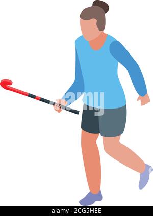 Hurling icon, isometric style Stock Vector