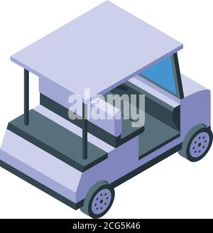 Golf car icon, isometric style Stock Vector