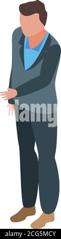 Manager programmer icon, isometric style Stock Vector