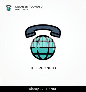 Telephone-13 vector icon. Modern vector illustration concepts. Easy to edit and customize. Stock Vector