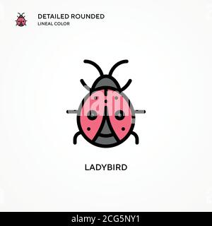 Ladybird vector icon. Modern vector illustration concepts. Easy to edit and customize. Stock Vector
