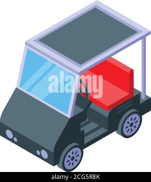 Golf cart equipment icon, isometric style Stock Vector