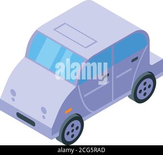Game golf cart icon, isometric style Stock Vector