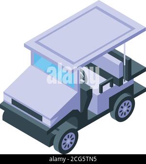 Activity golf cart icon, isometric style Stock Vector