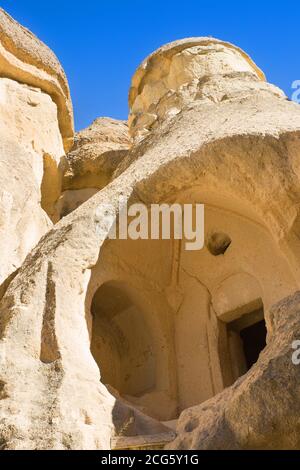 Cave church in Cappadocia near Goreme, Turkey. Stock Photo