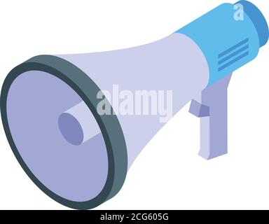 Outsource megaphone icon, isometric style Stock Vector