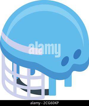 Hurling helmet icon, isometric style Stock Vector