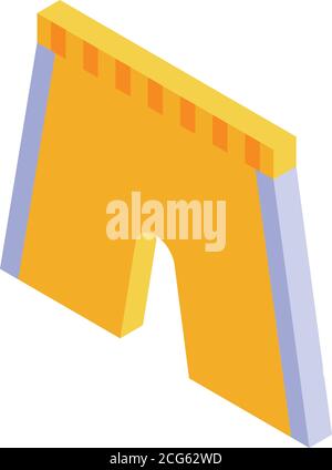 Hurling shorts icon, isometric style Stock Vector