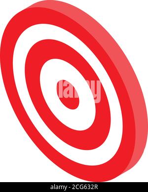 Outsource target icon, isometric style Stock Vector