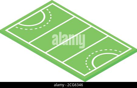 Hurling field icon, isometric style Stock Vector