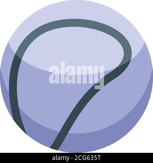 Hurling white ball icon, isometric style Stock Vector