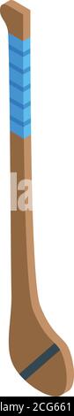 Hurling wood stick icon, isometric style Stock Vector