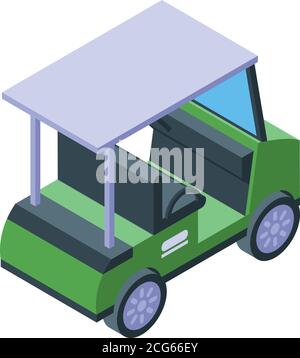 Golf cart icon, isometric style Stock Vector