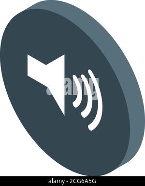 Ringer volume icon. Isometric illustration of ringer volume vector icon ...